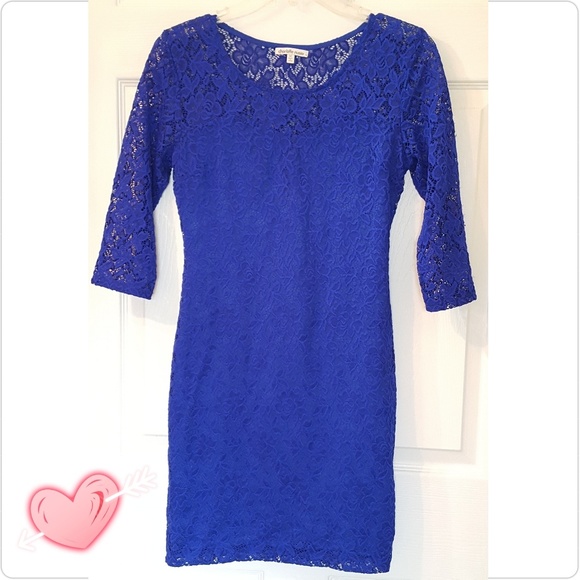 Charlotte Russe Dresses & Skirts - Charlotte Russe blue lace bodycon dress Medium